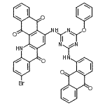 CAS#: 83949-88-6， 10-Bromo-6-({4-[(9,10-dioxo-9,10-dihydro-1-anthracenyl)amino]-6-phenoxy-1,3,5-triazin-2-yl}amino)naphtho[2,3-c]acridine-5,8,14(13H)-trione