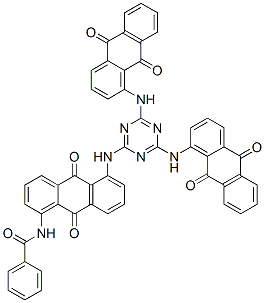 CAS#: 83949-90-0， N-[5-[[4,6-Bis[(9,10-Dihydro-9,10-Dioxo-1-Anthryl)Amino]-1,3,5-Triazin-2-Yl]Amino]-9,10-Dihydro-9,10-Dioxo-1-Anthryl]Benzamide