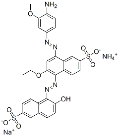 CAS#: 83950-07-6， Ammonium Sodium 8-[(4-Amino-3-Methoxyphenyl)Azo]-6-Ethoxy-5-[(2-Hydroxy-6-Sulphonatonaphthyl)Azo]Naphthalene-2-Sulphonate