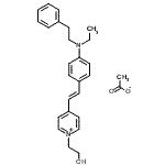 CAS#: 83950-14-5， 4-[(E)-2-{4-[Ethyl(2-phenylethyl)amino]phenyl}vinyl]-1-(2-hydroxyethyl)pyridinium acetate
