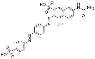 CAS#: 83968-55-2， 7-[(Aminocarbonyl)Amino]-4-Hydroxy-3-[[4-[(4-Sulphophenyl)Azo]Phenyl]Azo]Naphthalene-2-Sulphonic Acid