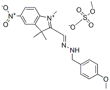 CAS#: 83969-04-4， 2-[[(4-Methoxyphenyl)Methylhydrazono]Methyl]-1,3,3-Trimethyl-5-Nitro-3H-Indolium Methyl Sulphate