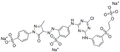 CAS#: 84000-62-4， Trisodium 4-[[4-Chloro-6-[[3-[[2-(Sulphonatooxy)Ethyl]Sulphonyl]Phenyl]Amino]-1,3,5-Triazin-2-Yl]Amino]-2-[[4,5-Dihydro-3-Methyl-5-Oxo-1-(4-Sulphonatophenyl)-1H-Pyrazol-4-Yl]Azo]Benzenesulphonate