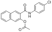 CAS 登录号：84100-15-2， [3-[(4-氯苯基)氨基甲酰]-2-萘基]乙酸酯