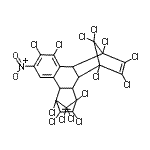 CAS#: 84195-76-6， 1,4,5,6,7,10,11,16,17,18,19,19,20,20-Tetradecachloro-12-nitrohexacyclo[14.2.1.1<sup>4,7</sup>.0<sup>2,15</sup>.0<sup>3,8</sup>.0<sup>9,14</sup>]icosa-5,9,11,13,17-pentaene