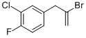 structure of CAS# 842140-28-7, 2-Bromo-3-(3-Chloro-4-Fluorophenyl)-1-Propene;2-BROMO-3-(3-CHLORO-4-FLUOROPHENYL)-1-PROPENE