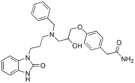 CAS#: 84255-04-9， 4-[3-[[3-(2,3-Dihydro-2-Oxo-1H-Benzimidazol-1-Yl)Propyl](Phenylmethyl)Amino]-2-Hydroxypropoxy]Phenylacetamide