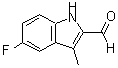 structure of CAS# 842972-09-2, 5-Fluoro-3-methyl-1H-indole-2-carbaldehyde;1H-indole-2-carboxaldehyde, 5-fluoro-3-methyl-;5-Fluoro-3-methyl-1H-indole-2-carbaldehyde;BAS 10149170