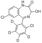 CAS#: 84344-15-0， 7-Chloro-5-(6-Chlorophenyl-2,3,4,5-D4)-1,3-Dihydro-3-Hydroxy-2H-1,4-Benzodiazepin-2-One