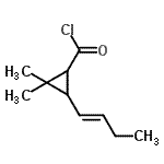 CAS 登录号：84393-66-8， 3-[(1E)-1-丁烯-1-基]-2,2-二甲基环丙烷甲酰氯