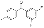 structure of CAS# 844885-07-0, 3,5-Difluoro-4'-Methylbenzophenone;3,5-DIFLUORO-4'-METHYLBENZOPHENONE