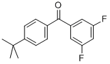 结构式 CAS# 844885-10-5, 4-叔丁基-3',5'-二氟二苯甲酮