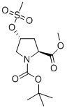 结构式 CAS# 84520-67-2, (2S,4R)-叔丁氧羰基-gamma-甲磺酰基-脯氨酸甲酯