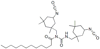 CAS#: 84540-24-9， N-[(5-Isocyanato-1,3,3-Trimethylcyclohexyl)Methyl]-N-[N-[(5-Isocyanato-1,3,3-Trimethylcyclohexyl)Methyl]Carbamoyl]Lauramide