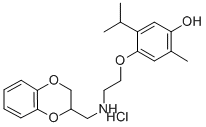 CAS#: 84541-74-2， 4-[2-(2,3-Dihydro-1,4-Benzodioxin-2-Ylmethylamino)Ethoxy]-2-Methyl-5-Propan-2-Ylphenol Hydrochloride