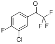 structure of CAS# 845823-05-4, 3'-Chloro-2,2,2,4'-Tetrafluoroacetophenone;1-(3-CHLORO-4-FLUORO-PHENYL)-2,2,2-TRIFLUORO-ETHANONE;3'-CHLORO-2,2,2,4'-TETRAFLUOROACETOPHENONE
