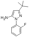 structure of CAS# 845866-86-6, 5-Tert-Butyl-2-(2-Fluoro-Phenyl)-2H-Pyrazol-3-Ylamine;1H-Pyrazol-5-Amine,3-(1,1-Dimethylethyl)-1-(2-Fluorophenyl)-;5-TERT-BUTYL-2-(2-FLUORO-PHENYL)-2H-PYRAZOL-3-YLAMINE;3-TERT-BUTYL-1-(2-FLUOROPHENYL)-1H-PYRAZOL-5-AMINE