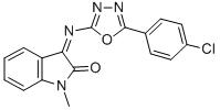 CAS#: 84640-79-9， 1-Methyl-3-(5-(P-Chlorphenyl)-1,3,4-Oxadiazol-2-Ylimino)Indolin-2-One