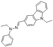 structure of CAS# 84678-52-4, 9-Ethyl-3-(N-Ethyl-N-Phenylhydrazonomethyl)Carbazole;9-ETHYLCARBAZOLE-3-CARBOXALDEHYDE N-ETHYL-N-PHENYLHYDRAZONE;9-ETHYL-3-(N-ETHYL-N-PHENYLHYDRAZONOMETHYL)CARBAZOLE