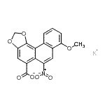 CAS#: 84696-68-4， Potassium 8-methoxy-6-nitrophenanthro[3,4-d][1,3]dioxole-5-carboxylate