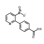 结构式 CAS# 847446-89-3, 4-(3-硝基-2-吡啶基)苯甲酸