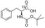structure of CAS# 84771-22-2, N-(Tert-Butoxycarbonyl)-L-Phenylalanine-Carboxy-13C