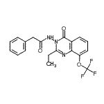 CAS#: 848027-36-1， N-[2-Ethyl-4-oxo-8-(trifluoromethoxy)-3(4H)-quinazolinyl]-2-phenylacetamide