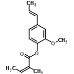 CAS#: 84812-69-1， 2-Methoxy-4-[(1E)-1-propen-1-yl]phenyl (2Z)-2-methyl-2-butenoate