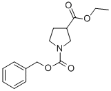 structure of CAS# 848413-99-0, 1,3-Pyrrolidinedicarboxylic Acid, 3-Ethyl 1-(Phenylmethyl) Ester;1-CBZ-PYRROLIDINE-3-CARBOXYLIC ACID ETHYL ESTER
