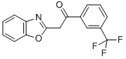 结构式 CAS# 849021-37-0, 2-(1,3-苯并恶唑-2-基)-1-[3-(三氟甲基)苯基]乙酮