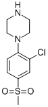 结构式 CAS# 849035-72-9, 1-[2-氯-4-(甲基磺酰基)苯基]哌嗪