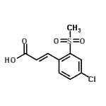 structure of CAS# 849035-82-1, (2E)-3-[4-Chloro-2-(methylsulfonyl)phenyl]acrylic acid;(2E)-3-[4-Chloro-2-(methylsulfonyl)phenyl]acrylic;(2E)-3-[4-Chloro-2-(methylsulfonyl)phenyl]-acrylic acid;(2E)-3-[4-Chloro-2-(methylsulfonyl)phenyl]acrylicacid