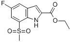 structure of CAS# 849035-86-5, Ethyl 5-Fluoro-7-(Methylsulphonyl)-1H-Indole-2-Carboxylate