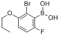 structure of CAS# 849052-20-6, B-(2-Bromo-6-fluoro-3-propoxyphenyl)-Boronic acid;3-BROMO-6-FLUORO-3-PROPOXYPHENYLBORONIC&