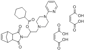 CAS#: 84916-44-9， Cyclohexanecarboxylic Acid, 1-((1,3,3a,4,7,7a-Hexahydro-1,3-Dioxo-4,7- Methano-2H-Isoindol-2-2-Yl)Methyl)-2-(4-(2-Pyridinyl)-1-Piperazinyl)Ethyl Ester, (Z)-2-Butenedioate (1:2)