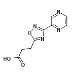 结构式 CAS# 849925-05-9, 3-[3-(2-吡嗪基)-1,2,4-恶二唑-5-基]丙酸