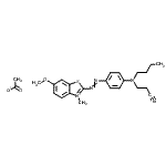 CAS#: 85005-71-6， 2-({4-[Butyl(2-cyanoethyl)amino]phenyl}diazenyl)-6-methoxy-3-methyl-1,3-benzothiazol-3-ium acetate