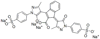 CAS#: 85006-14-0， Tetrasodium 1-[1,5-Dihydro-3-Methyl-5-Oxo-1-(4-Sulphonatophenyl)-4H-Pyrazol-4-Ylidene]-3-[3-Methyl-5-Oxido-1-(4-Sulphonatophenyl)-1H-Pyrazol-4-Yl]-1H-Indene-2-Carboxylate