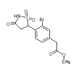 CAS#: 850318-47-7， Methyl [3-bromo-4-(1,1-dioxido-3-oxo-1,2-thiazolidin-5-yl)phenyl]acetate