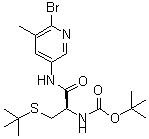CAS#: 850411-22-2， Tert-Butyl (R)-1-(6-Bromo-5-Methylpyridin-3-Ylamino)-3-(Tert-Butylthio)-1-Oxopropan-2-Ylcarbamate