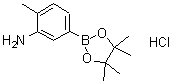 structure of CAS# 850567-52-1, 3-Amino-4-Methylphenylboronic Acid Pinacol Ester Hydrochloride;2-Methyl-5-(4,4,5,5-Tetramethyl-1,3,2-Dioxaborolan-2-Yl)Aniline Hydrochloride;(3-Amino-4-Methyl)Benzeneboronic Acid, Pinacol Ester Hydrochloride 95%;(3-AMINO-4-METHYL)BENZENEBORONIC ACID, PINACOL ESTER HYDROCHLORIDE
