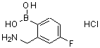 structure of CAS# 850568-02-4, 2-Aminomethyl-4-Fluorophenylboronic Acid Hydrochloride;2-Aminomethyl-4-Fluorobenzeneboronic Acid Hydrochloride, 95%;2-Aminomethyl-4-Fluorophenylboronic Acid,Hydrochloride;2-AMINOMETHYL-4-FLUOROPHENYLBORONIC ACID, HCL