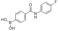 structure of CAS# 850568-27-3, 4-(4-Fluorophenyl)Aminocarbonylphenylboronic Acid;4-[(4-Fluorophenyl)Aminocarbonyl]Benzeneboronic Acid 97%;4-[(4-Fluorophenyl)Aminocarbonyl]Benzeneboronicacid97%;[4-(4-FLUOROPHENYL)AMINOCARBONYL]BENZENEBORONIC ACID