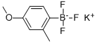 structure of CAS# 850623-69-7, Potassium (4-Methoxy-2-Methylphenyl)Trifluoroborate;Potassium (4-Methoxy-2-Methylphenyl)Trifluoroborate 96%;Potassium(4-Methoxy-2-Methylphenyl)Trifluoroborate96%;POTASSIUM (4-METHOXY-2-METHYLPHENYL)TRIFLUOROBORATE