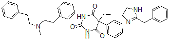 CAS#: 85099-49-6， 5-Ethyl-5-phenyl-2,4,6(1H,3H,5H)-Pyrimidinetrione mixt. with 4,5-dihydro-2-(phenylmethyl)-1H-imidazole and N-methyl-N-(2-phenylethyl)benzeneethanamine