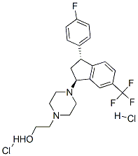 CAS#: 85118-23-6， trans-4-[3-(4-Fluorophenyl)-2,3-Dihydro-6-(Trifluoromethyl)-1H-Inden-1-Yl]Piperazine-1-Ethanol Dihydrochloride