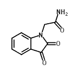 结构式 CAS# 85124-17-0, 2-(2,3-二氧代-2,3-二氢-1H-吲哚-1-基)乙酰胺