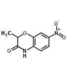 structure of CAS# 85160-82-3, 2-Methyl-7-nitro-2H-1,4-benzoxazin-3(4H)-one;2-methyl-7-nitro-2H,4H-benzo[e]1,4-oxazaperhydroin-3-one;2-methyl-7-nitro-2H-1,4-benzoxazin-3(4H)-one;MFCD10040175