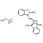 CAS#: 85187-86-6， 1,3,3-Trimethyl-2-[(E)-2-(2-methyl-2,3-dihydro-1H-indol-1-yl)vinyl]-3H-indolium methyl sulfate