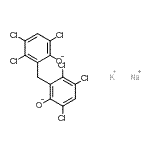 CAS#: 85204-37-1， Potassium sodium 2,2'-methylenebis(3,4,6-trichlorophenolate) (1:1:1)